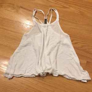 White halter crop top.